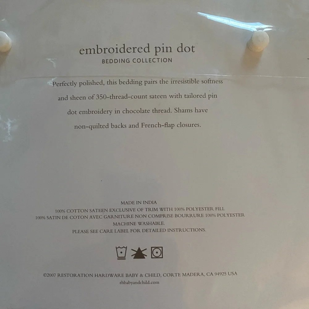 Restoration Hardware Baby & child Embroidered Pin Dot Sham